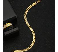 Shein 1 pieza Brazalete clásico y elegante de acero inoxidable dorado, unisex, accesorio de joyería, regalo para fiestas y decoración para familiares y amig