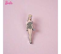 Shein 1 pieza Broche de Barbie con licencia oficial, un accesorio de personaje de caricatura lindo de película para sombreros, mochilas, bolsas, ropa, un re