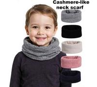 Shein 1 PIEZA Bufanda de cuello tipo cachemira para niños, bufanda de punto de unicolor de imitación de lana, bufanda elástica cálida de otoño e invierno, b