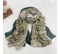 Shein 1 pieza Bufanda elegante de mujer con estampado floral gráfico, vintage, trenzada, de pura manufactura manual, arrugada, envolvente, casual, para la v