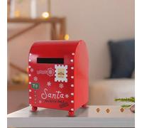 Shein 1 Pieza Buzón de Navidad para cartas a Santa, festivo buzón de metal para exterior, colector de cartas navideñas, buzón decorativo del Expreso del Pol