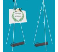 Shein 1 Pieza Caballete de 63" para carteles de boda, caballete plegable para exhibir carteles, caballete de piso negro trípode para carteles de boda y tabl