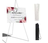 Shein 1 Pieza Caballete plegable de 66 pulgadas, Caballete para cartel de baby shower - Soporte de exhibición portátil - Soporta hasta 5 libras para banner