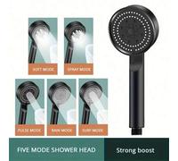 Shein 1 pieza Cabezal de ducha de alta presión: 5 modos de rociado, cabezal de ducha de baño potente con niebla de agua, boquillas de silicona, adecuado par