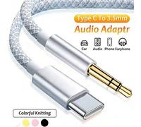 Shein 1 pieza Cable adaptador de audio AUX de 3.5 mm compatible con iPhone 17 Series, adecuado para automóvil, altavoces de equipo de música doméstico, auri