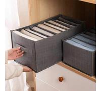 Shein 1 pieza Caja de almacenamiento de pantalones de mezclilla, organizador de armario de ropa, organizador de gabinete con cajones para ropa interior, sos