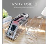 Shein 1 pieza Caja de almacenamiento para extensiones de pestañas, Estuche de exhibición de pestañas multifuncional transparente, Joyero, Soporte para broch
