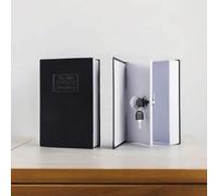 Shein 1 pieza Caja de dinero con cerradura con llave, disfrazada como diccionario inglés, caja de almacenamiento secreto oculto para joyas, pasaporte y otro