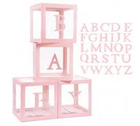 Shein 1 pieza Caja de letra transparente personalizada con nombre para cumpleaños, boda, 1er cumpleaños, decoraciones navideñas, fiestas, hogar, chimenea -