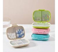 Shein 1 pieza Caja de pastillas portátil y reutilizable, fácil de guardar, caja de pastillas de gran capacidad, también se puede usar como organizador de jo