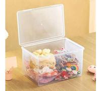 Shein 1 pieza Caja de plástico transparente multifuncional - Varios tamaños, para organizar cuentas, manualidades, pintura de diamantes, audífonos, cables,
