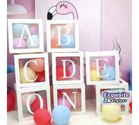 Shein 1 pieza/caja Globo de letra de papel reutilizable de 25 cm/9.84 pulgadas, globo de alfabeto gigante DIY para decoraciones de boda, fiesta de cumpleaño