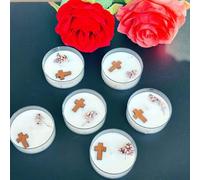 Shein 1 pieza/Caja, Nueva Vela Aromática de Bendición y Oración, Cera de Soja Natural, Decoración para Ceremonia de Boda/Propuesta, Oración/Bendición/Creaci