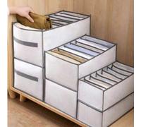 Shein 1 pieza Caja organizadora de ropa blanca con separadores, bolsa de almacenamiento, organizador de armario, decoraciones, decoración de festival, decor