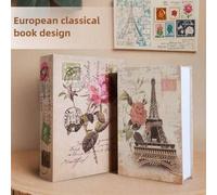 Shein 1 pieza Caja segura para libros creativa, cerradura con forma de libro y contraseña, caja segura invisible para el hogar, tamaño estándar, talla media