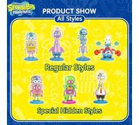 Shein 1 PIEZA Caja sorpresa con muñecos de SpongeBob, Patrick Star, Squidward Tentacles, Eugene H. Krabs con licencia oficial de SpongeBob, decoraciones de