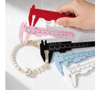 Shein 1 pieza Calibre Vernier de plástico de alta precisión, diseño compacto y portátil, adecuado para medir nueces, joyas y uso estudiantil