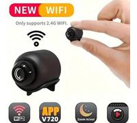Shein 1 pieza Cámara mini inteligente tipo bala de alta definición, una cámara inalámbrica WiFi de alta definición con visión nocturna que solo admite red 2