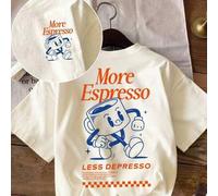 Shein 1 pieza Camiseta de dormir ajustada de mujer de talla grande con estampado de taza de dibujos animados, informal