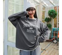 Shein 1 pieza Camiseta oversize con gráfico de letra A SELECTION OF STEADY STATE 1988 DEEM de manga larga para mujer, ropa de mujer de otoño