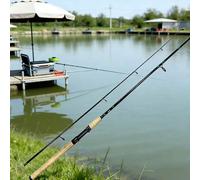 Shein 1 pieza Caña de pescar portátil de 2,1 m de fibra de carbono con mango de corcho, ligera y duradera, adecuada para pesca de agua dulce y salada. Es un