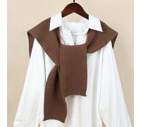 Shein 1 pieza Capa de Chal Tejido de unicolor Estilo Dulce para Dama, Cálido y Suave para Uso Diario Casual