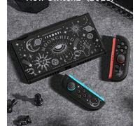 Shein 1 pieza Carcasa protectora con patrón de sol, luna y estrella compatible con Switch2/Switch NS/Switch OLED, nueva generación de carcasa blanda de TPU,