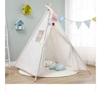 Shein 1 pieza Carpa blanca portátil, carpa interior tipo tipi, carpa para acampar al aire libre