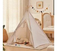 Shein 1 pieza Carpa portátil blanca, Carpa tipo tipi para interiores, Carpa de camping para exteriores