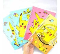 Shein 1 pieza Carpeta de archivo, cuaderno, diario con personaje de dibujos animados de Pokemon/Pikachu, útiles escolares creativos para volver a la escuela
