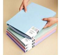 Shein 1 pieza Carpeta de archivo de varios niveles de unicolor, archivador A4 con fundas transparentes para papeles y documentos, de gran capacidad (tarjeta