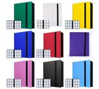 Shein 1 pieza Carpeta para colección de cartas Pokémon, Magic: The Gathering, álbum de cartas de 4 bolsillos, puede contener hasta 320 cartas de varios tipo