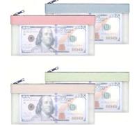 Shein 1 pieza Cartera con cremallera, sobre de efectivo, monedero, bolsa transparente para depósito bancario, bolsa de banco, bolsa de efectivo, monedero pa