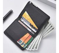 Shein 1 pieza Cartera de tarjeta de crédito simple y delgada con múltiples ranuras para tarjetas, estilo empresarial para licencia de conducir y tarjetas de
