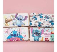 Shein 1 pieza, Cartera pequeña de estilo de moda masculino y femenino con diseño de Stitch, el personaje de anime de Disney, con múltiples patrones, bolsill