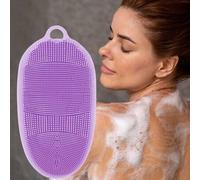 Shein 1 pieza Cepillo de baño de silicona para exfoliación y limpieza corporal, guante para frotar y eliminar la piel muerta, accesorio para la ducha, masaj