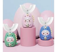 Shein 1 PIEZA Cepillo de dientes eléctrico pequeño con forma de dinosaurio. El cepillo de dientes eléctrico en forma de U es adecuado para la limpieza de lo