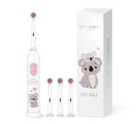 Shein 1 pieza Cepillo de dientes eléctrico rotatorio, con 4 cabezales de cepillo, incluye 2 baterías AAA, cepillo de dientes eléctrico inteligente alimentad