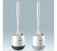 Shein 1 Pieza Cepillo de Inodoro y Soporte de Silicona, Juego de Cepillo y Soporte de Baño, Kit de Cepillo de Limpieza de Inodoro de Silicona con Cerdas Sua