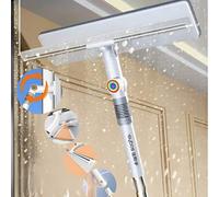 Shein 1 pieza Cepillo de limpieza de cristal de 52.95 pulgadas con mango largo de JoybosÂ®, kit de limpiacristales de doble cara 2 en 1, reutilizable, sin e