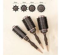 Shein 1 pieza Cepillo de salón de peluquería Stylance Nano Iónico de cerámica con púas de nailon y cerdas de cerda de jabalí con mango cónico para peinado,