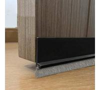 Shein 1 pieza Cepillo para puerta - Sello de espacio inferior de puerta equipado, Longitud 100 cm, Ancho 5,5 cm, Ideal para bloquear el polvo/ruido/calor/ai