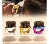 Shein 1 pieza Cepillo quitapelusas portátil con anillo para dedo, cepillo de cerdas suaves para limpiar el cabello de la palma, mini cepillo de barrido para