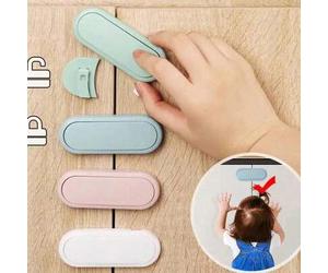 Shein 1 pieza Cerradura de para niños, cerradura de puerta de refrigerador/congelador sin taladro, protección contra pellizcos para bebés y niños pequeños,