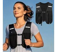 Shein 1 pieza Chaleco deportivo ligero y transpirable - Chaleco reflectante con múltiples bolsillos para almacenar botellas de agua, teléfono y otros artícu