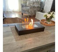 Shein 1 pieza Chimenea de alcohol miniatura para interiores, accesorios de mesa de , chimenea personal para interiores y exteriores, campamento, chimenea de