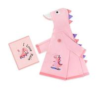 Shein 1 pieza Chubasquero estilo mochila invisible para niños, diseño original de dinosaurio, ligero de EVA, tela suave y cómoda, ala ancha, para niños y ni