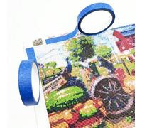 Shein 1 pieza Cinta adhesiva de 2 cm de ancho y 10 m de largo para pintura de diamantes DIY, cinta de enmascarar para bordes sucios, herramientas y accesori