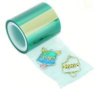 Shein 1 pieza Cinta transparente semitransparente verde resistente a altas temperaturas sin costuras de 196.85 pulgadas/rollo para establecer marcos metálic