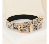 Shein 1 pieza Cinturón de mujer versátil de moda con hebilla dorada, para verano, escuela, otoño, Halloween